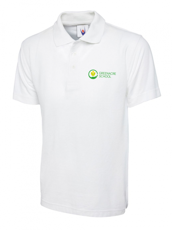Greenacres School White Polo Shirt